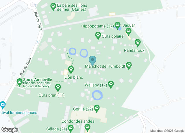 Map showing location of Zoo d'Amnéville