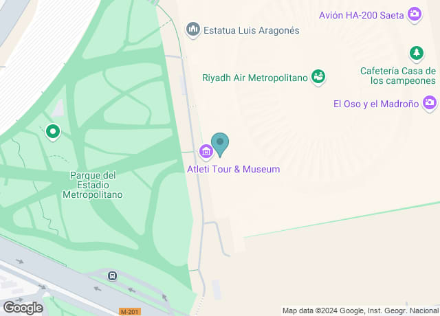 Map showing location of Atleti Tour & Museum