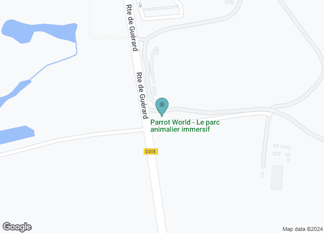 Map showing location of Parrot World - Le parc animalier immersif