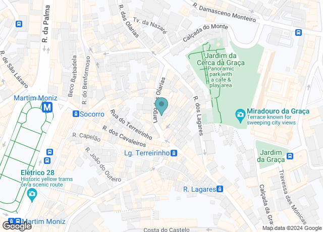 Map showing location of Walking Tours Lisbon