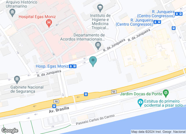 Map showing location of Hyatt Regency Lisbon