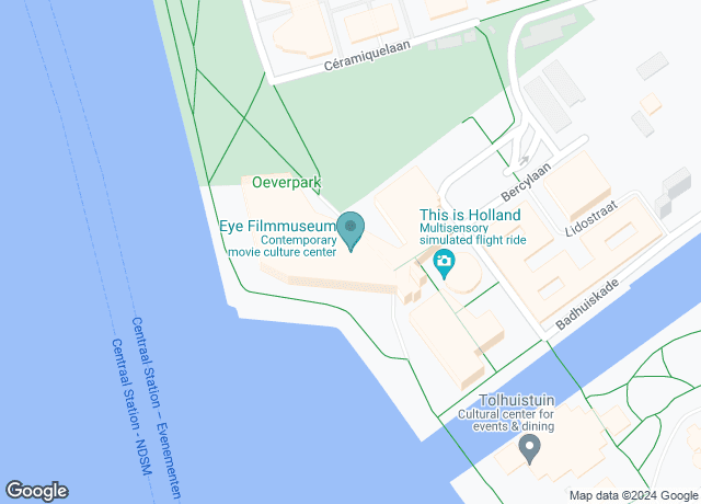 Map showing location of Eye Filmmuseum