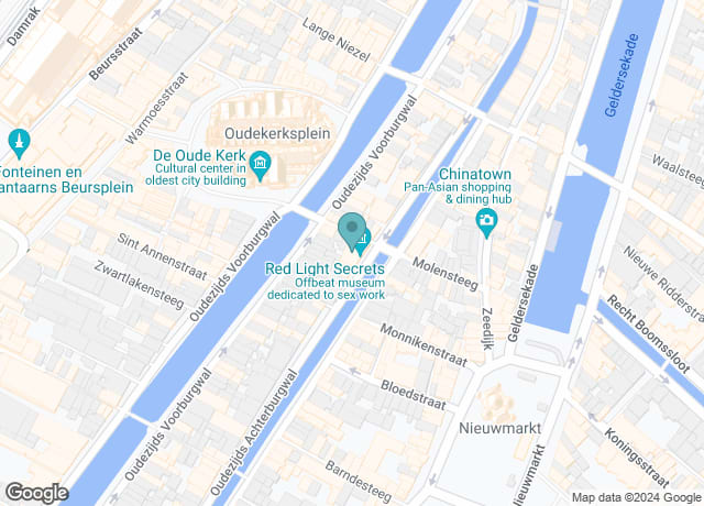 Map showing location of Red Light Secrets Museum