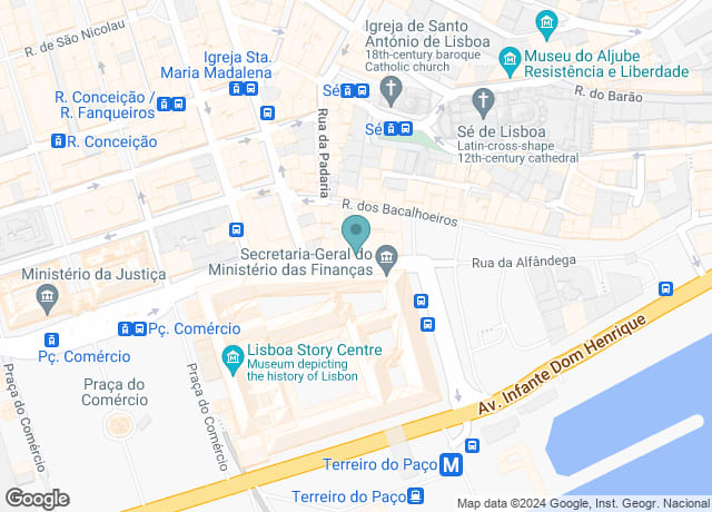Map showing location of Church Nossa Senhora da Conceição Velha