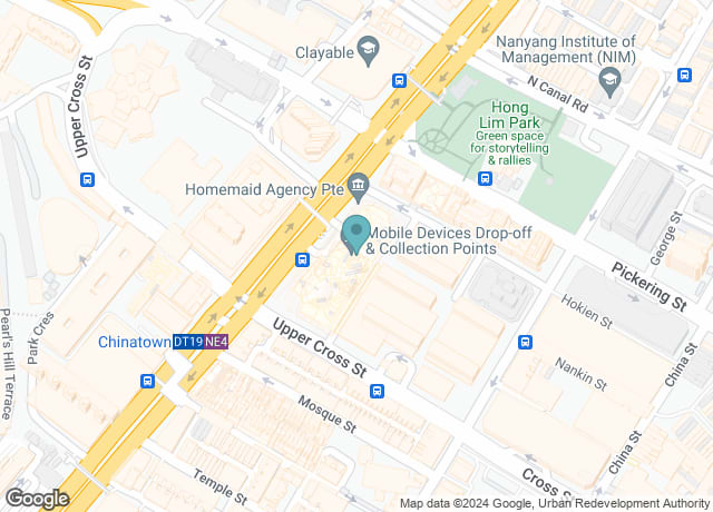 Map showing location of Chinatown Point