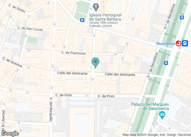 Map showing location of Centro Cultural Flamenco De Madrid
