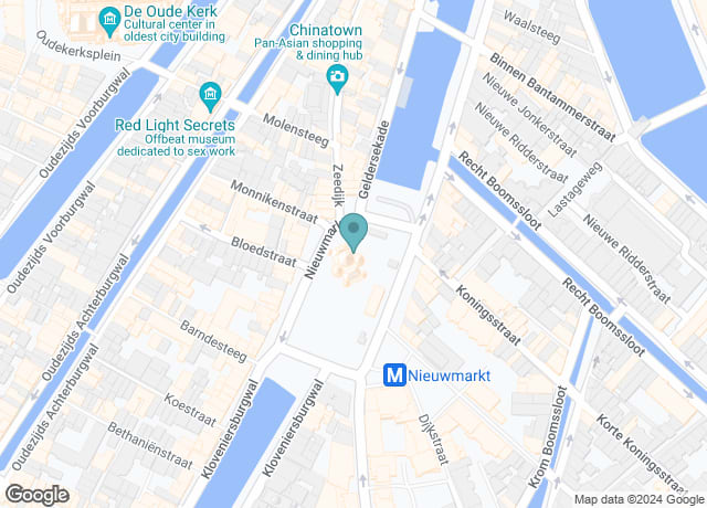Map showing location of Waag
