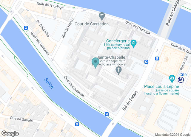 Map showing location of 10 Bd du Palais