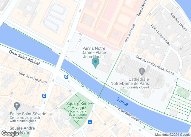 Map showing location of Statue de Charlemagne et ses leudes