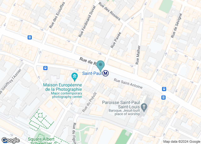 Map showing location of 135 Rue Saint-Antoine