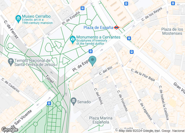 Map showing location of Restaurante Descaro