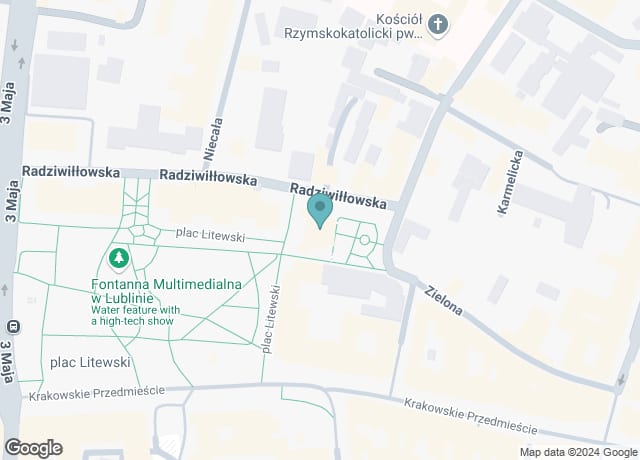 Map showing location of Pałac Czartoryskich