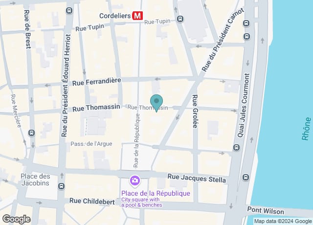 Map showing location of Science Expériences Lyon