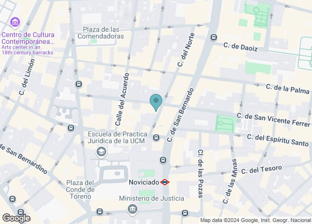 Map showing location of Tablao Opera Flamenca