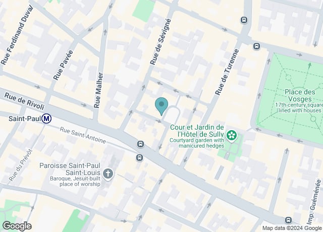 Map showing location of Le Double Fond