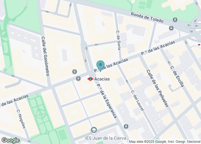 Map showing location of Museo Banksy Madrid