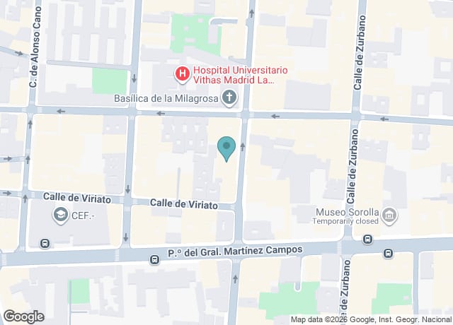 Map showing location of MAD Madrid Artes Digitales