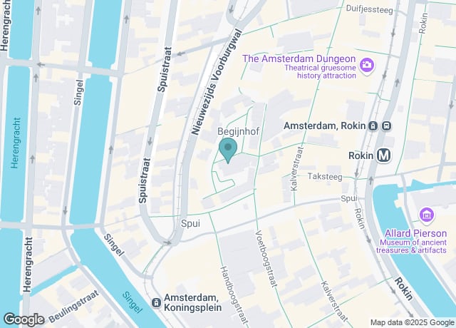 Map showing location of English Reformed Church Amsterdam
