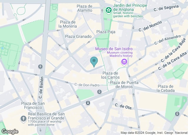 Map showing location of Teatro Off La Latina