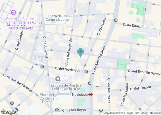 Map showing location of Axel Hotel Madrid