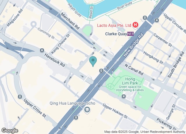 Map showing location of The Magic Bar