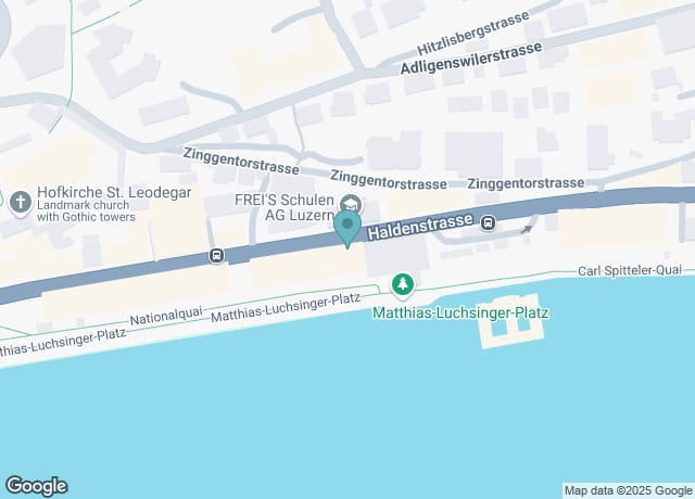 Map showing location of Grand Casino Lucerne
