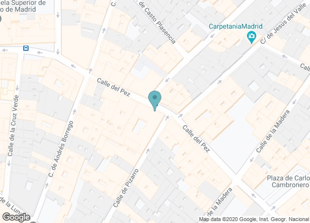 Map showing location of Teatro Victoria