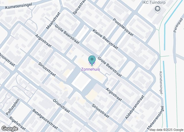 Map showing location of Zonnehuis