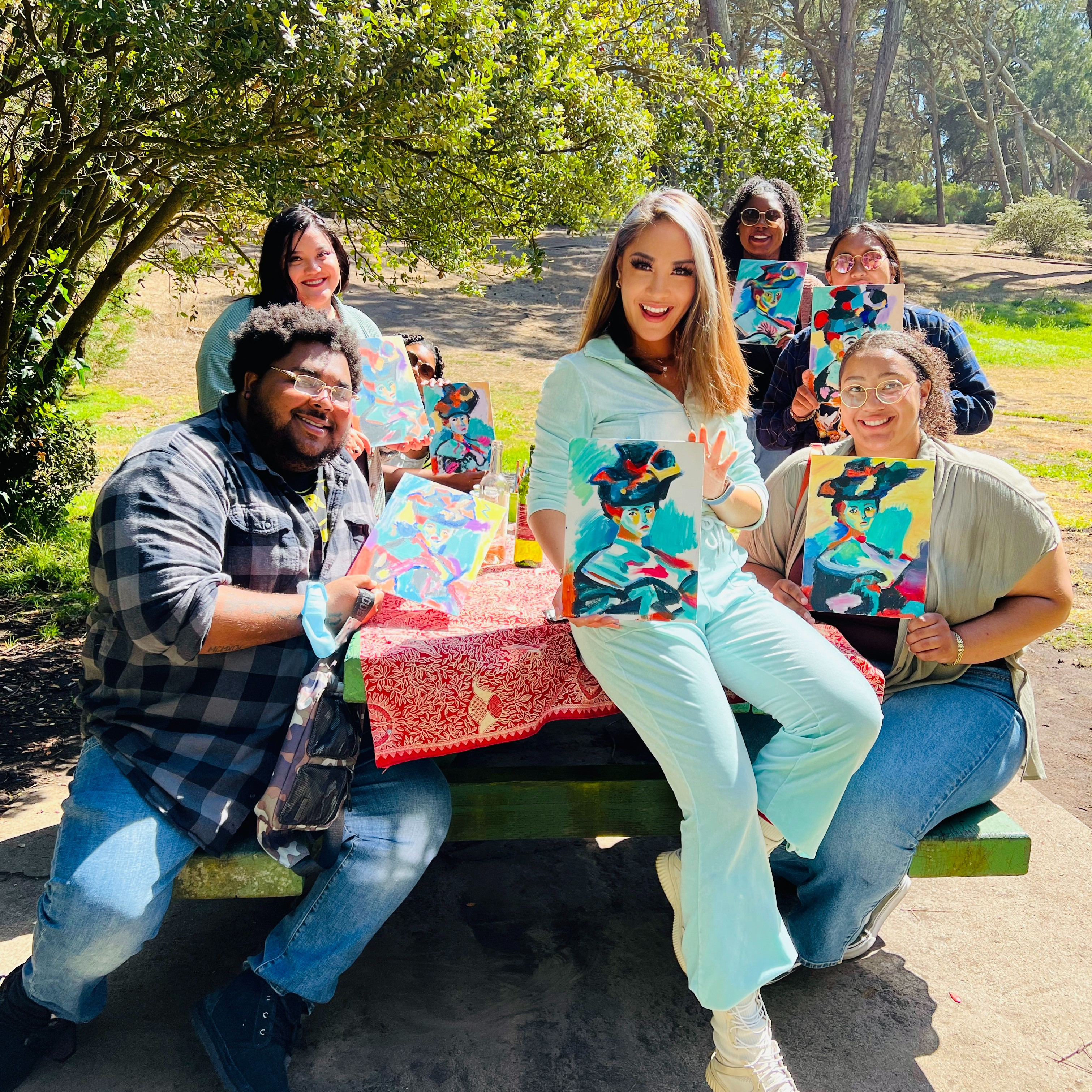 Sip and Paint Team Building Event
