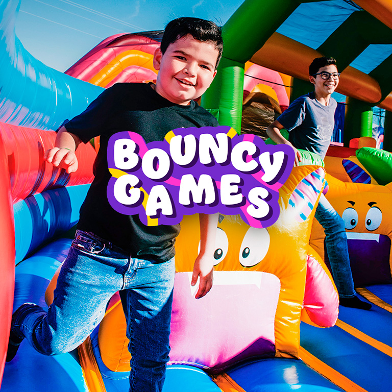 Affiche Bouncy Games, 2500 m2 de parcours gonflable