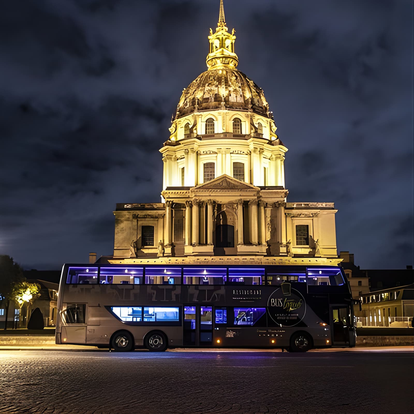 Affiche Paris 5-Course Dinner Bus Toque with Champagne from Saint-Germain