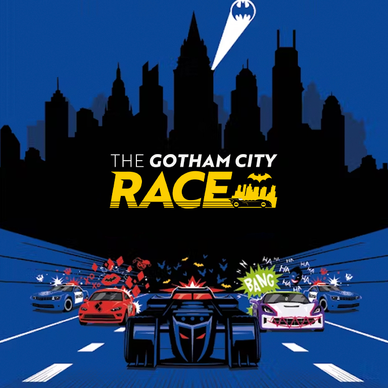 Affiche Gotham City Race chez Batman Escape à Paris : la course de voiture palpitante