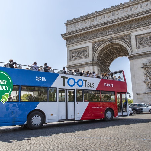 Affiche Visite de Paris Hop-on Hop-off en bus électrique Tootbus