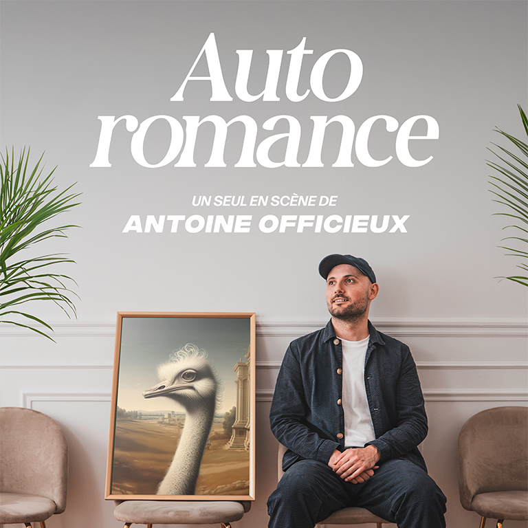 Affiche Antoine Officieux dans Auto Romance au Théâtre BO Saint-Martin