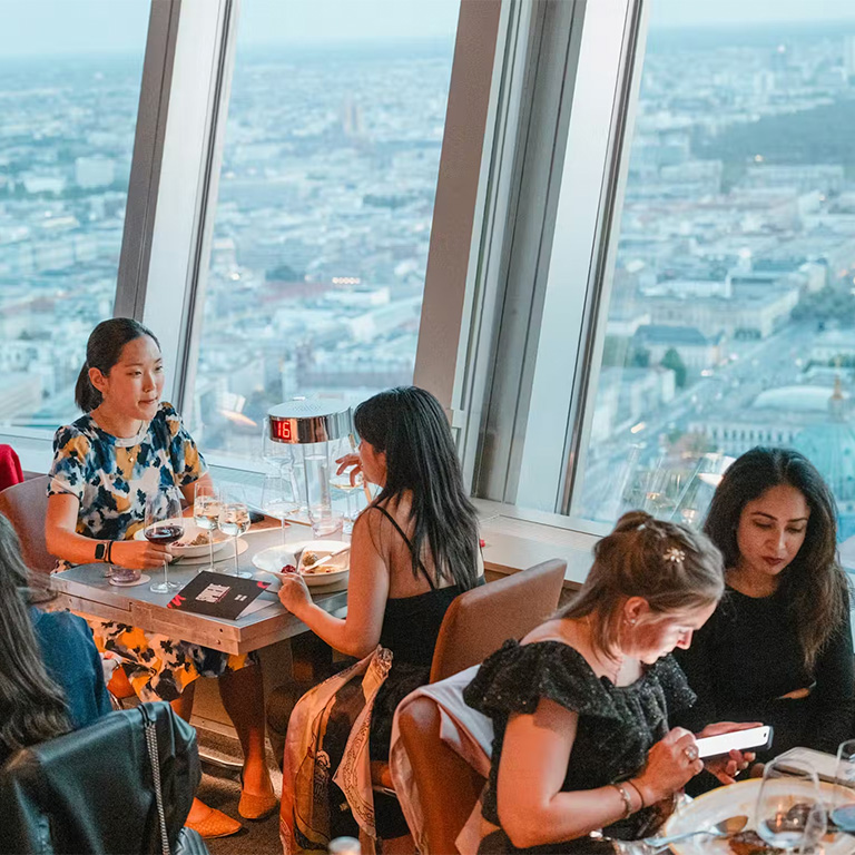 Berlin TV Tower: Admission + Four Course Menu + Drinks