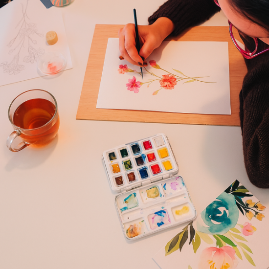 An image for the event Taller de Pintura: Flores con acuarela