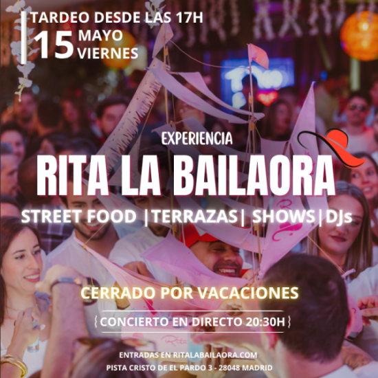 An image for the event Tardeo en Rita la Bailaora| Street Food| Terrazas| Shows| DJs