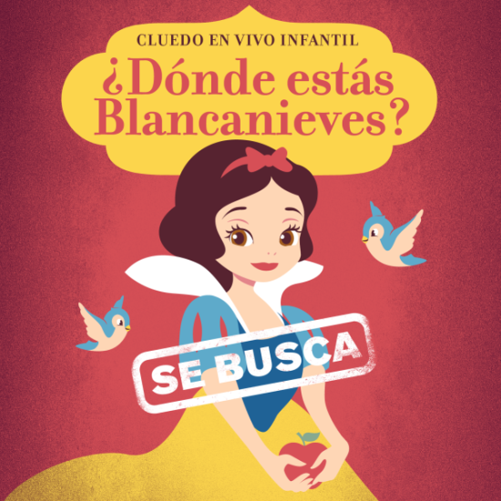 An image for the event Cluedo en vivo infantil ¿Dónde estás Blancanieves?